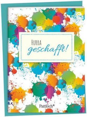 Hurra, geschafft!, Spruch-Heftchen mit Kuvert