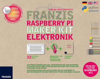Franzis Raspberry Pi Maker Kit Elektronik, 32Bauteile, Quellcode zum Download und Handbuch