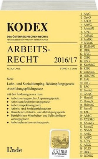 KODEX Arbeitsrecht 2016/17 (f. Österreich)