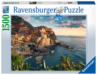 Puzzle Pohled na Cinque Terre 1500 dílků