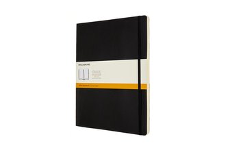Moleskine Zápisník měkký linkovaný černý XXL