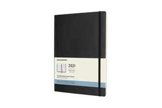 Moleskine Měsíční diář 2021 měkký černý XL