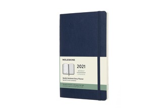 Moleskine Plánovací zápisník 2021 měkký modrý L