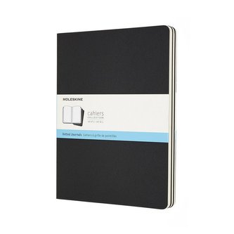 Moleskine Sešity 3 ks tečkované černé XL