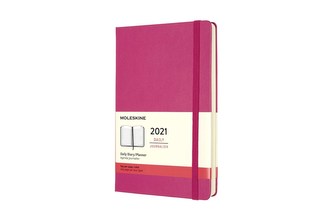 Moleskine Diář 2021 denní tvrdý růžový L