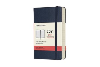 Moleskine Diář 2021 denní tvrdý modrý S