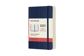 Moleskine Diář 2021 denní měkký modrý S