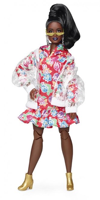 BRB BMR1959 BARBIE VE VINYLOVÉM KABÁTKU MÓDNÍ DELUXE
