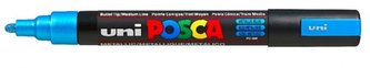 Akrylový popisovač "Posca PC-5M", kovově modrá, 1,8-2,5 mm, UNI 2UPC5MMK