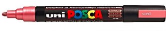 Akrylový popisovač "Posca PC-5M", kovově červená, 1,8-2,5 mm, UNI 2UPC5MMP