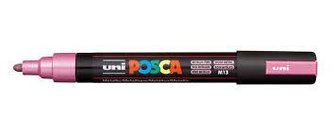 Akrylový popisovač "Posca PC-5M", kovově růžová, 1,8-2,5 mm, UNI 2UPC5MMR