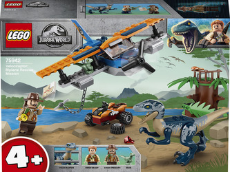 LEGO JURASIC PARK 75942 Velociraptor: Záchranná mise s dvouplošníkem