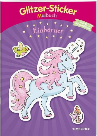 Glitzer-Sticker-Malbuch: Einhörner