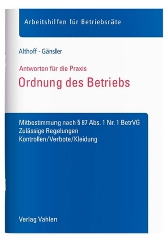 Ordnung des Betriebs