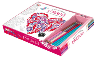 Kreativ meditativ Box Energie, m. 8 Buntstiften u. 1 Spitzer