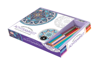 Kreativ meditativ Achtsamkeit, m. 8 Buntstiften u. Spitzer