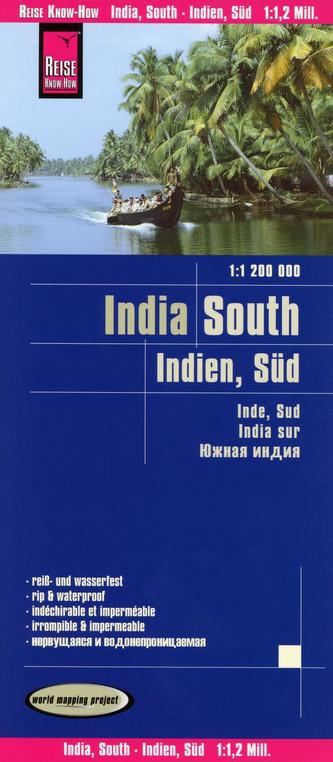 World Mapping Project Reise Know-How Landkarte Indien, Süd (1:1.200.000). South India / Inde, Sud / India sur