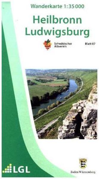 Topographische Wanderkarte Baden-Württemberg Heilbronn, Ludwigsburg