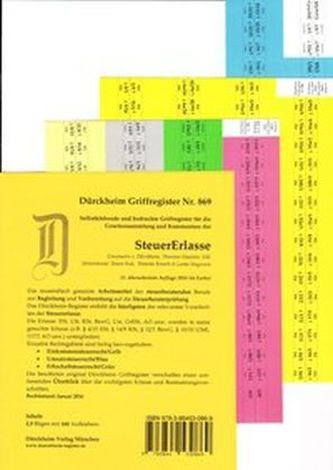 SteuerErlasse, Griffregister