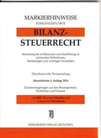 Bilanzsteuerrecht, Markierhinweise/Fußgängerpunkte für das Steuerberaterexamen