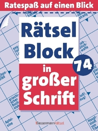 Rätselblock in großer Schrift