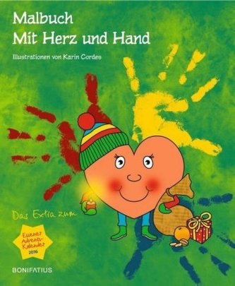 Malbuch mit Herz und Hand
