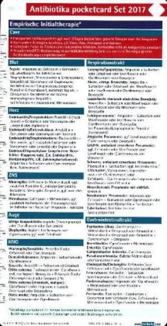 Antibiotika pocketcard Set 2017, Kartenfächer