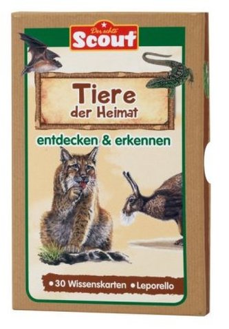 Scout Lernkarten-Box - Tiere der Heimat, m. Buch