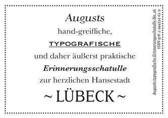 Augusts Erinnerungsschatulle Lübeck, m. 40 Minipostkarten