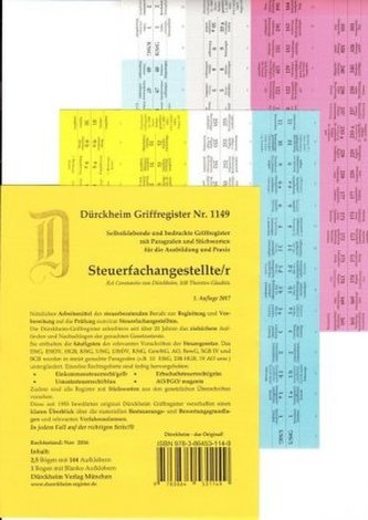 SteuerErlasse, Griffregister