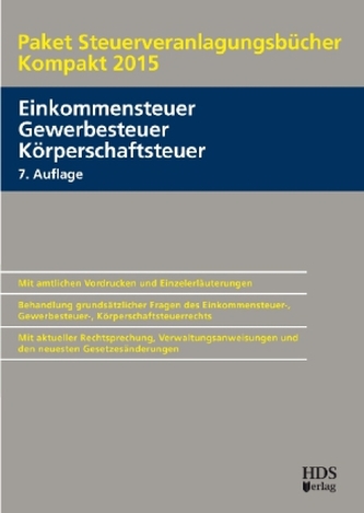 Paket Steuerveranlagungsbücher Kompakt 2015, 3 Bde.