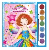 Regenbogen Glitzer-Ausmalbuch mit Tuschkasten 'Fee Flora'