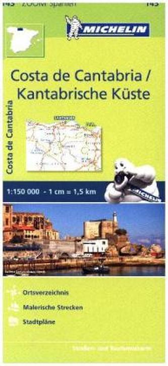 Michelin Karte Costa de Cantabria / Kantabrische Küste. Côte Cantabrique