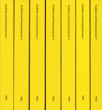 Gedichte und Interpretationen, 7 Bde. Gedichte und Interpretationen, 7 Bde.