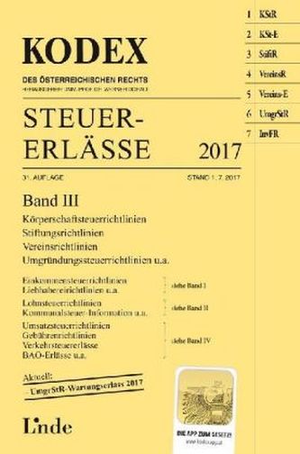 KODEX Steuer-Erlässe 2017 (f. Österreich). Bd.3