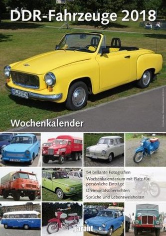 DDR-Fahrzeuge, Wochenkalender 2018