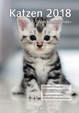 Katzen, Wochenkalender 2018