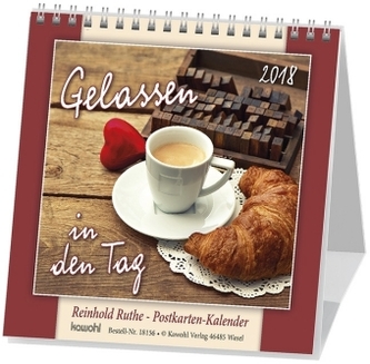 Gelassen in den Tag, Postkartenkalender 2018