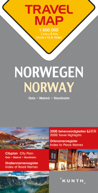 Norsko 1:800T TravelMap KUNTH
