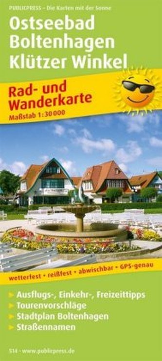 PublicPress Rad- und Wanderkarte Ostseebad Boltenhagen, Klützer Winkel