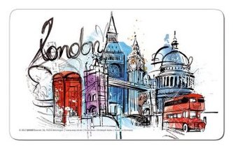 Frühstücksbrettchen London Grafik Frühstücksbrettchen London Grafik