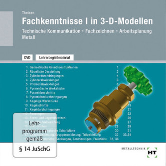 Lehrerbegleitmaterial Fachkenntnisse I in 3-D-Modellen, DVD-ROM