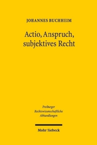 Actio, Anspruch, subjektives Recht
