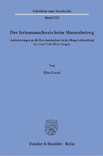 Der Irrtumsnachweis beim Massenbetrug