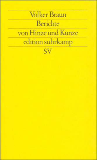 Berichte von Hinze und Kunze Berichte von Hinze und Kunze