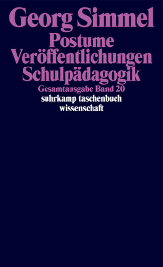 Postume Veröffentlichungen. Schulpädagogik Postume Veröffentlichungen. Schulpädagogik