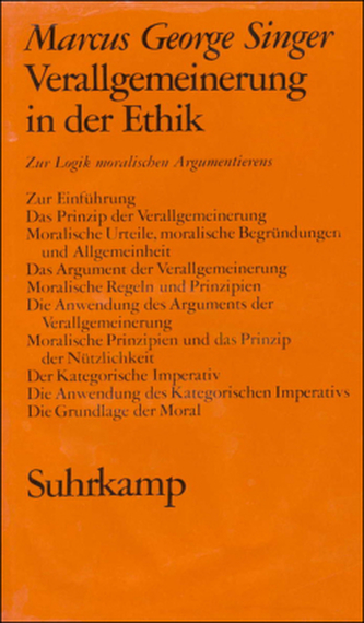 Verallgemeinerung in der Ethik Verallgemeinerung in der Ethik