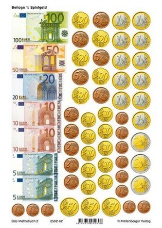 EURO-Spielgeld bis 100, 10 Bogen