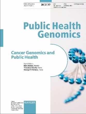 Cancer Genomics and Public Health Cancer Genomics and Public Health