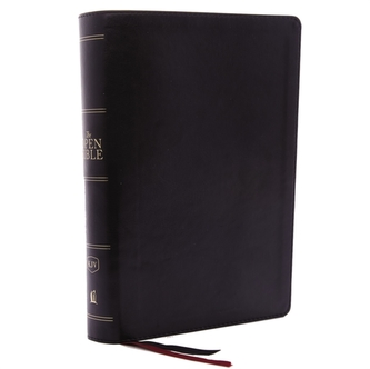 The KJV, Open Bible, Leathersoft, Black, Thumb Indexed, Red Letter Edition, Comfort Print